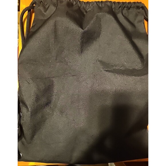 Adidas Drawstring Bag Gym Bag Black & White 3 stripes Nice - Picture 3 of 13